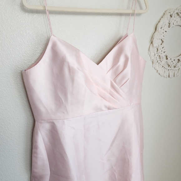 Alfred Sung Draped Faux Wrap Cocktail Dress With Pockets In Blush Style … - Picture 4 of 10